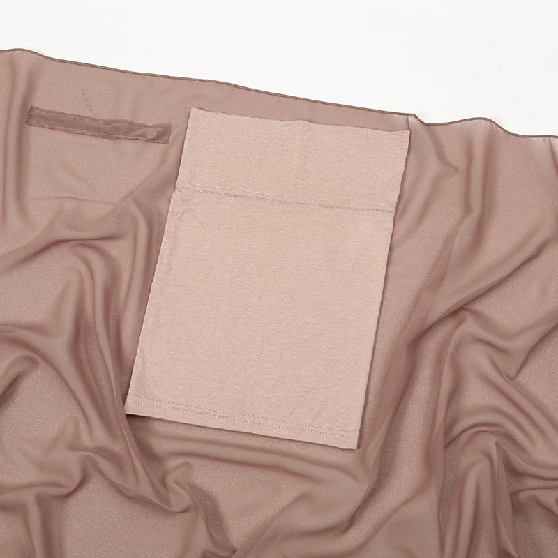 Magnetic Chiffon Instant Hijab | Easy-Wear Anti-Slip Square Scarf with Magnetic Closure (MH152) - Image 5