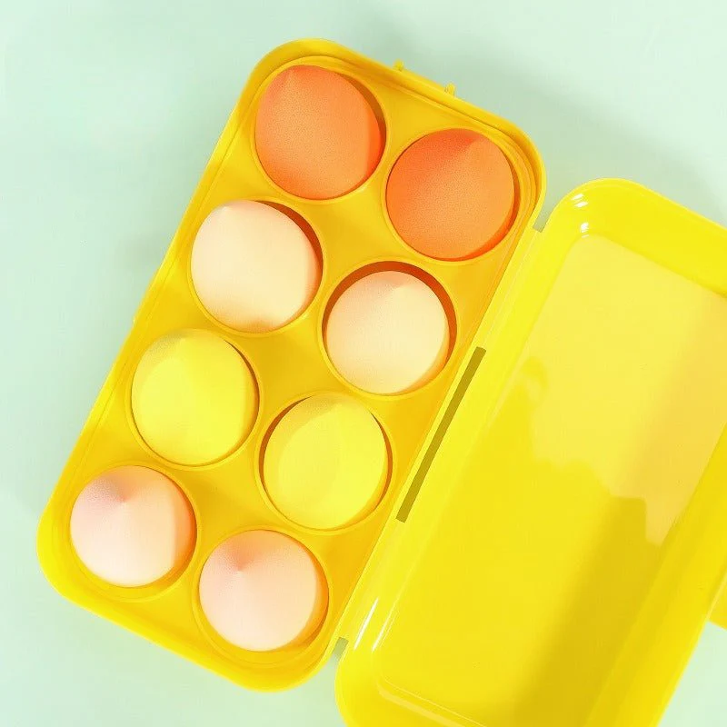 Makeup Sponge Set with Storage Case – 4/8-Piece Blender Kit for Foundation & Concealer (MMU039) - Image 10
