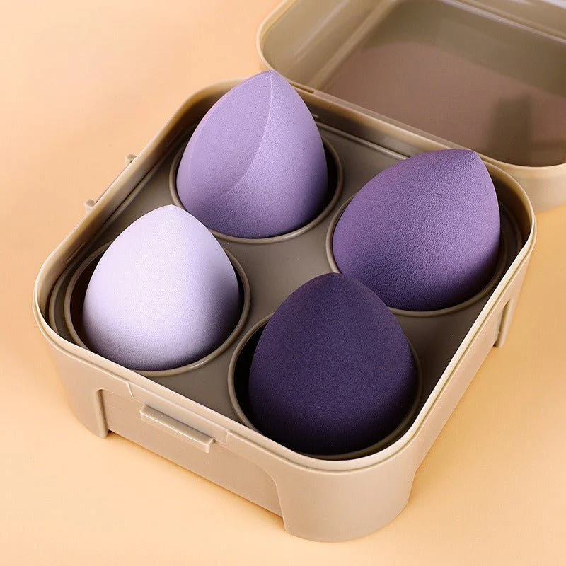 Makeup Sponge Set with Storage Case – 4/8-Piece Blender Kit for Foundation & Concealer (MMU039) - Image 4