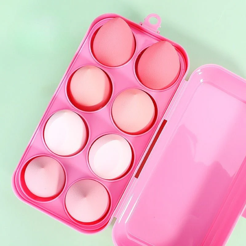 Makeup Sponge Set with Storage Case – 4/8-Piece Blender Kit for Foundation & Concealer (MMU039) - Image 7