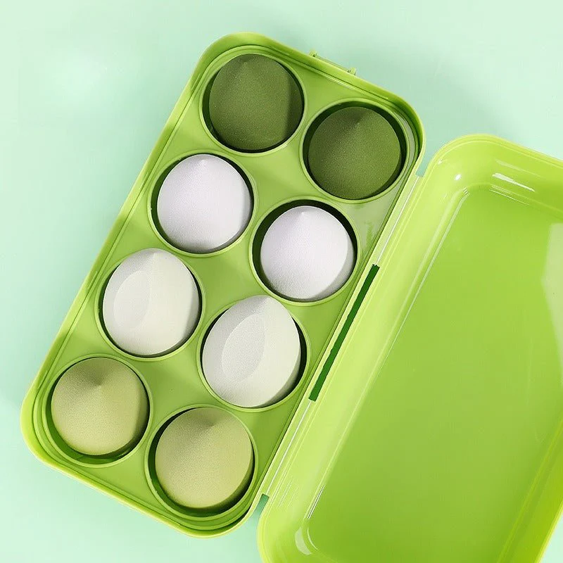 Makeup Sponge Set with Storage Case – 4/8-Piece Blender Kit for Foundation & Concealer (MMU039) - Image 9
