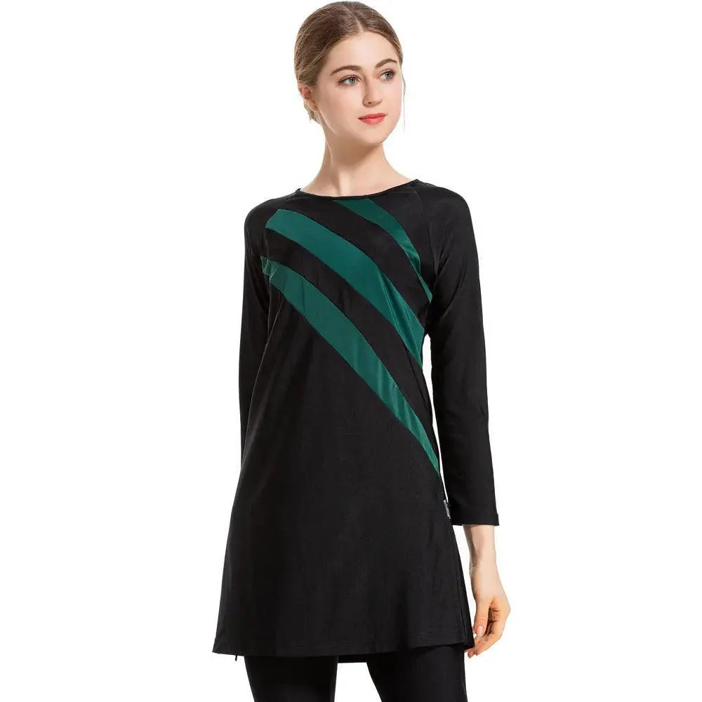 MB004 Muslim Women Swimwear, 3pcs Burkini Modest Swimsuit - Image 8