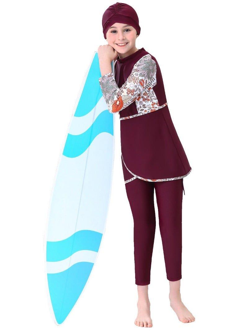 MB009 Children's Beach Conservative Swimsuit - Image 7