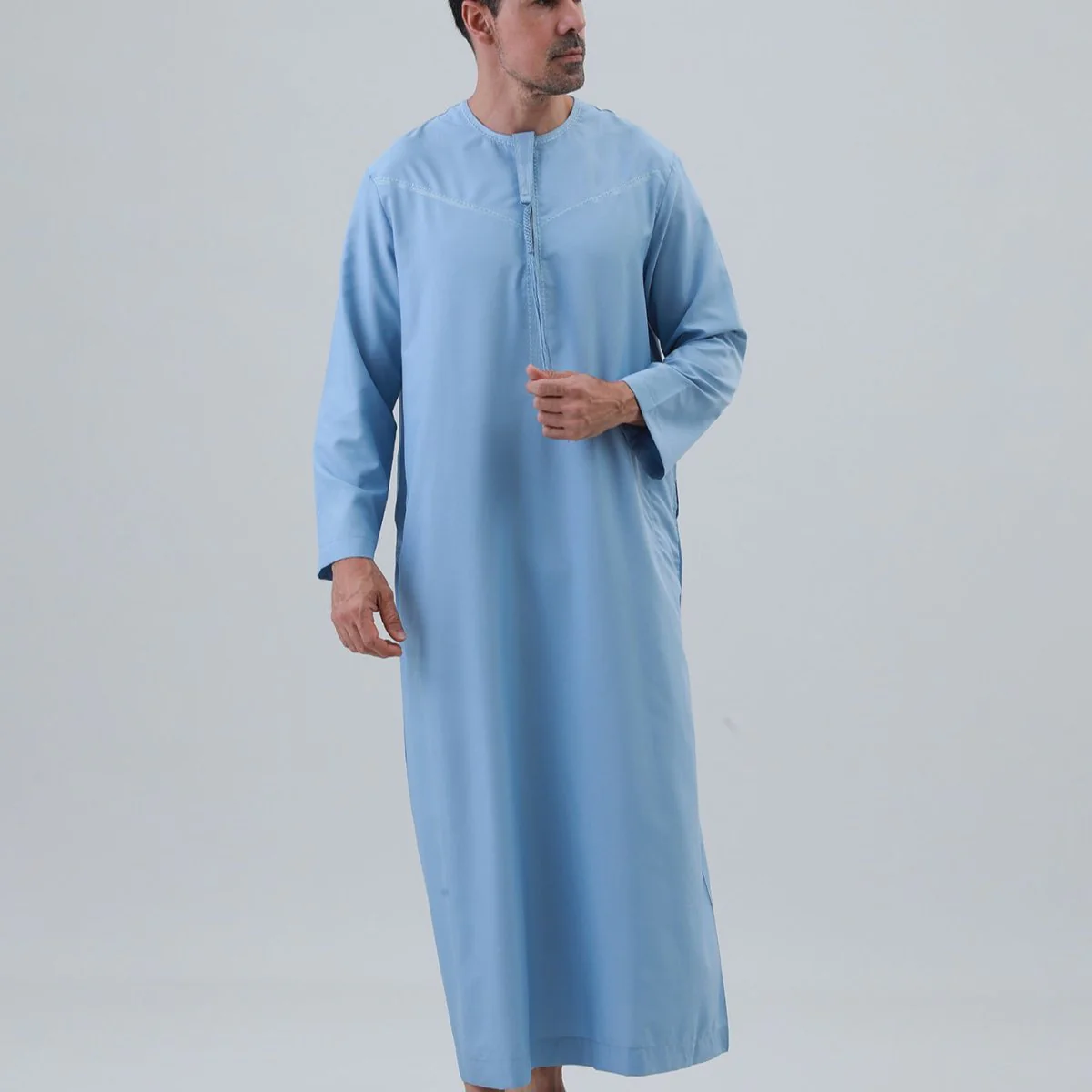 Men's Classic Solid Thobe Collection (MT035) - Image 20