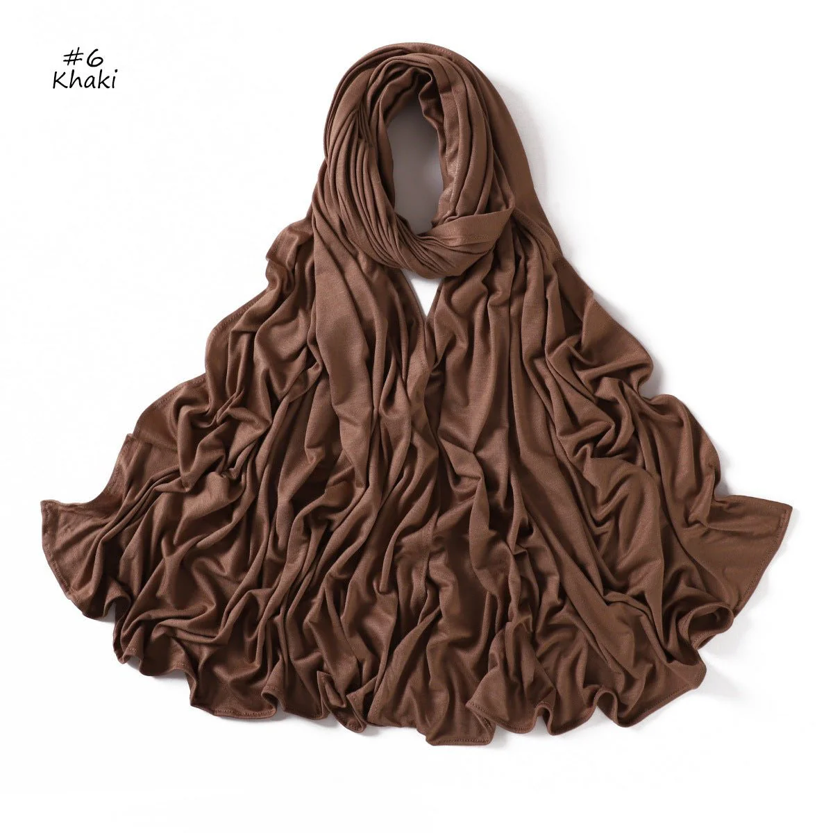 Mercerized Cotton Hijab Scarf - Breathable & Soft Modal Edge Wrap (MH126) - Image 11