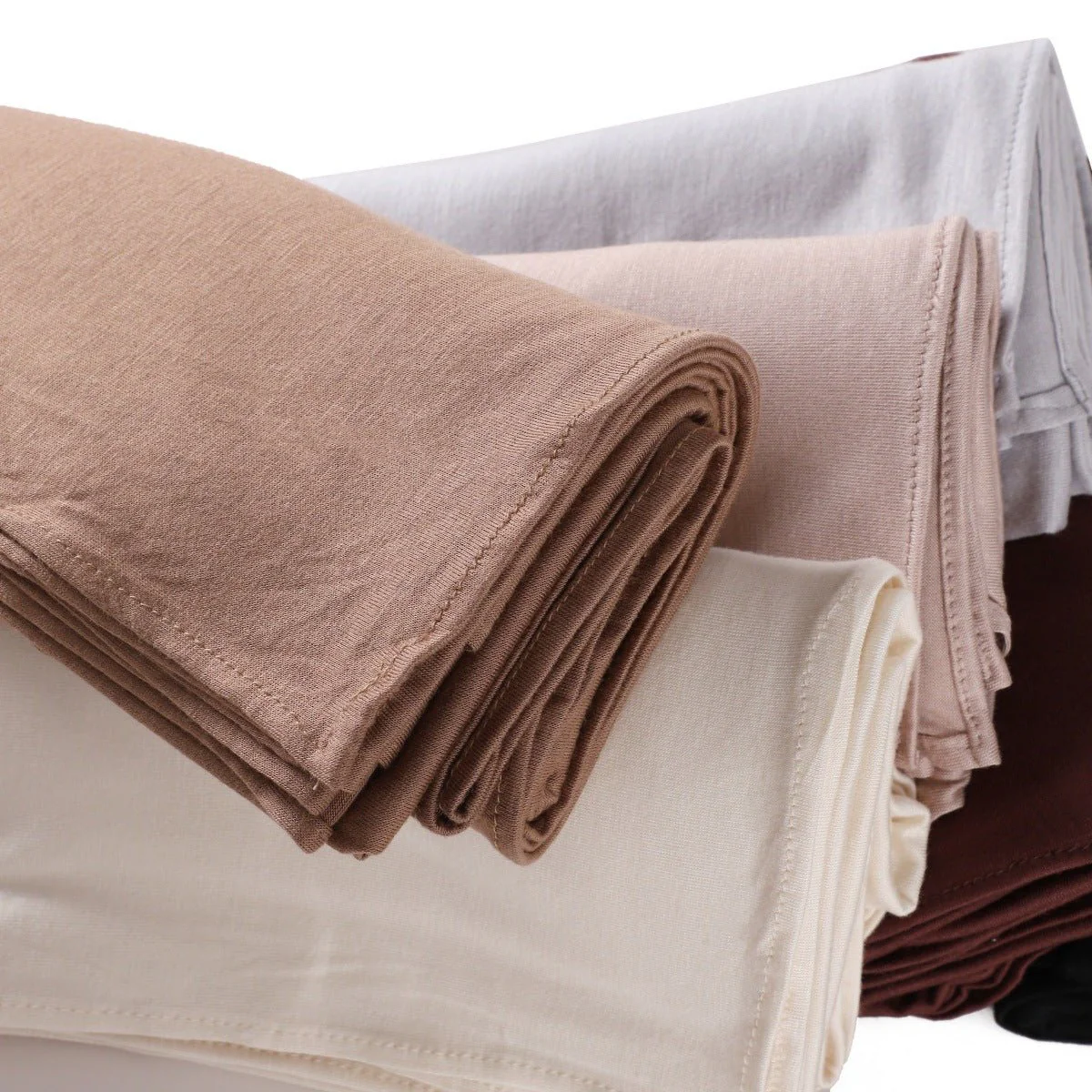 Mercerized Cotton Hijab Scarf - Breathable & Soft Modal Edge Wrap (MH126) - Image 14
