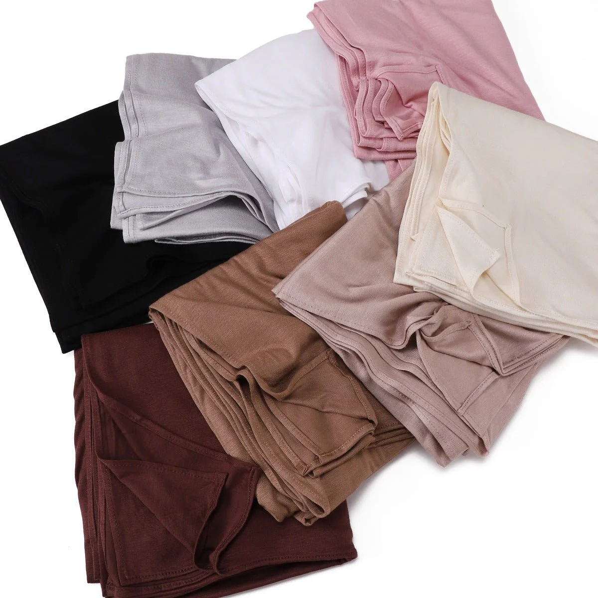 Mercerized Cotton Hijab Scarf - Breathable & Soft Modal Edge Wrap (MH126) - Image 4