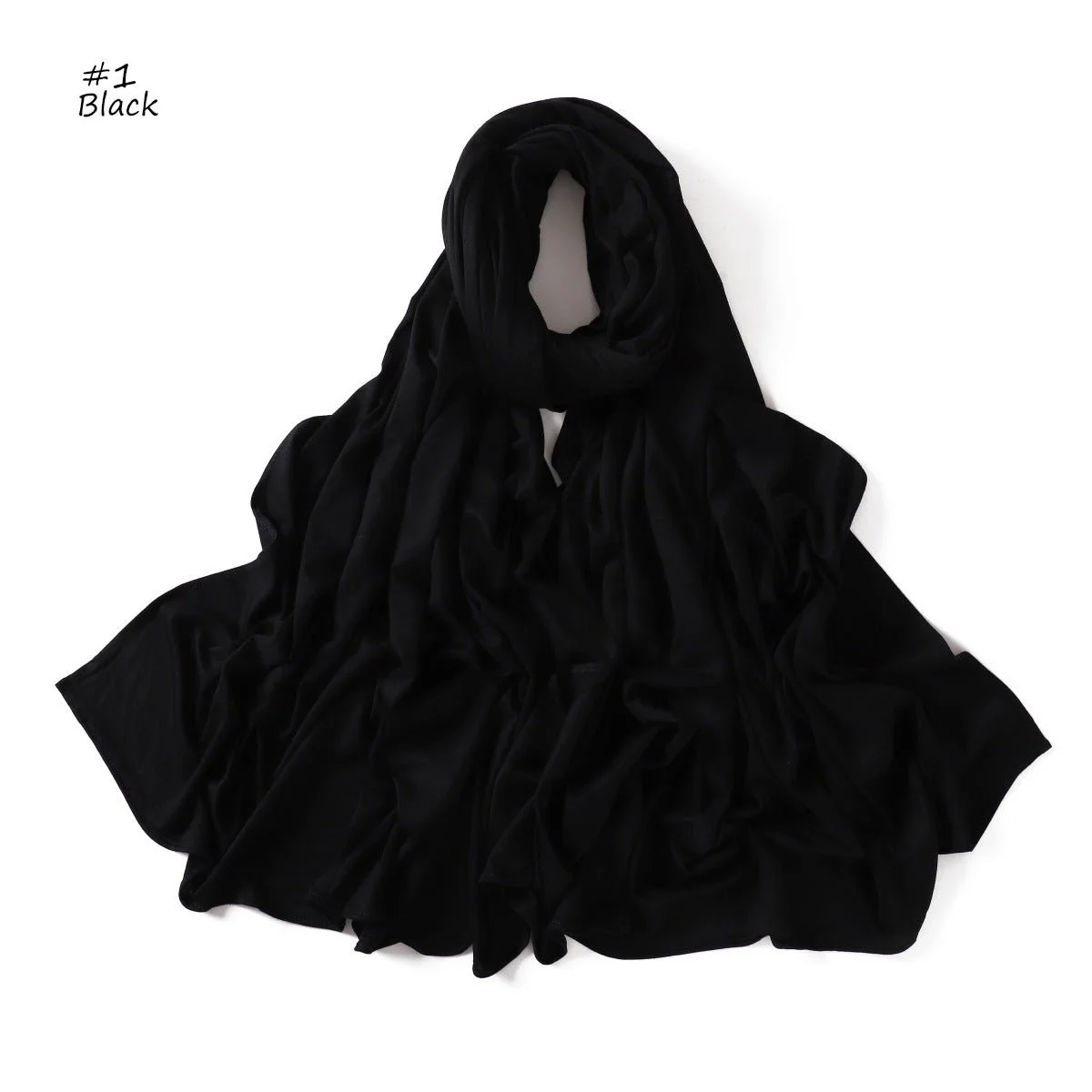 Mercerized Cotton Hijab Scarf - Breathable & Soft Modal Edge Wrap (MH126) - Image 6