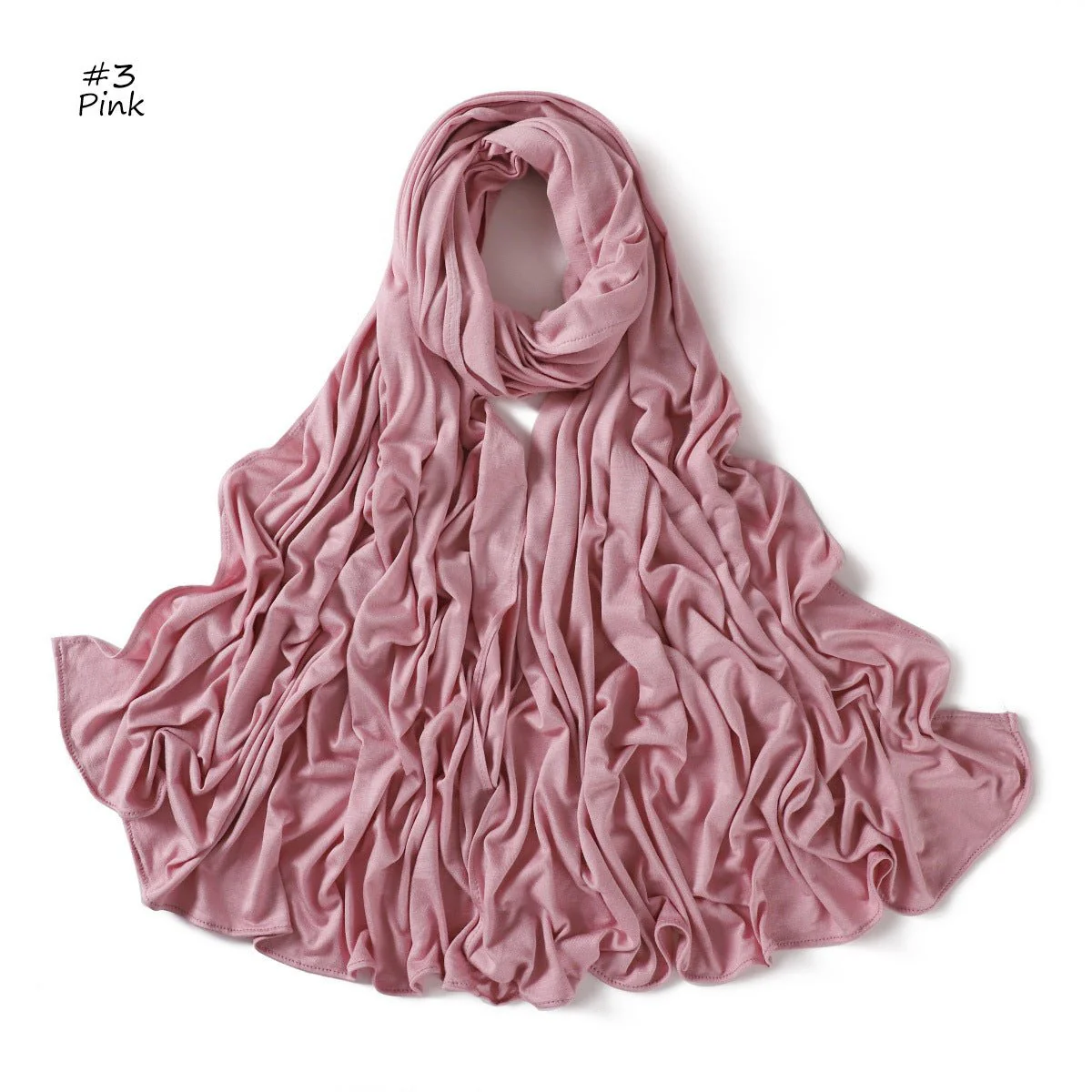 Mercerized Cotton Hijab Scarf - Breathable & Soft Modal Edge Wrap (MH126) - Image 8