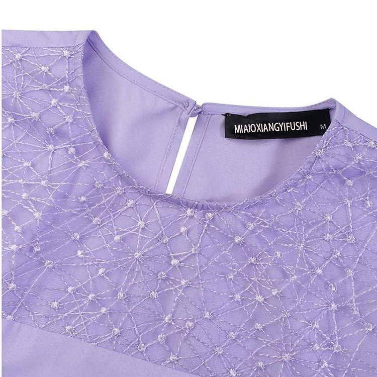 Mesh Panel Stretch Abaya with Belt (MA365) - Image 6