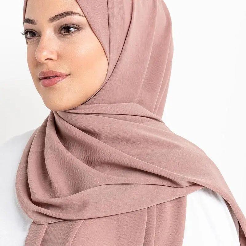 Crepe Scarf Crinkle Chiffon Hijab for Women Shawls Ripple Pleated (MH003) - Image 5