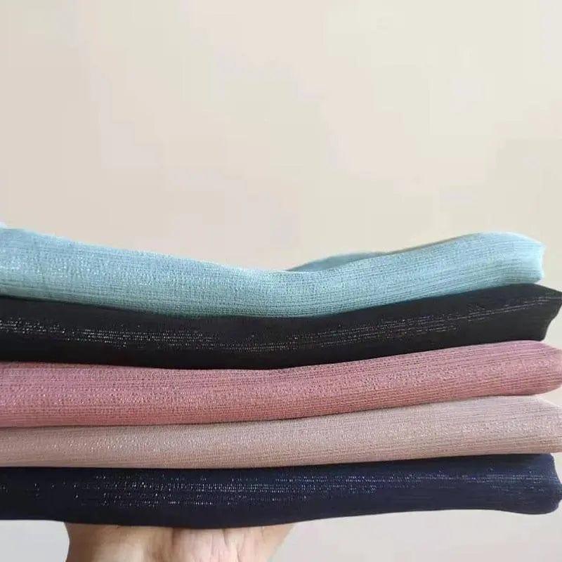 Women's hijab in Solid Color with Silver Silk Bronzing (MH022) - Image 3