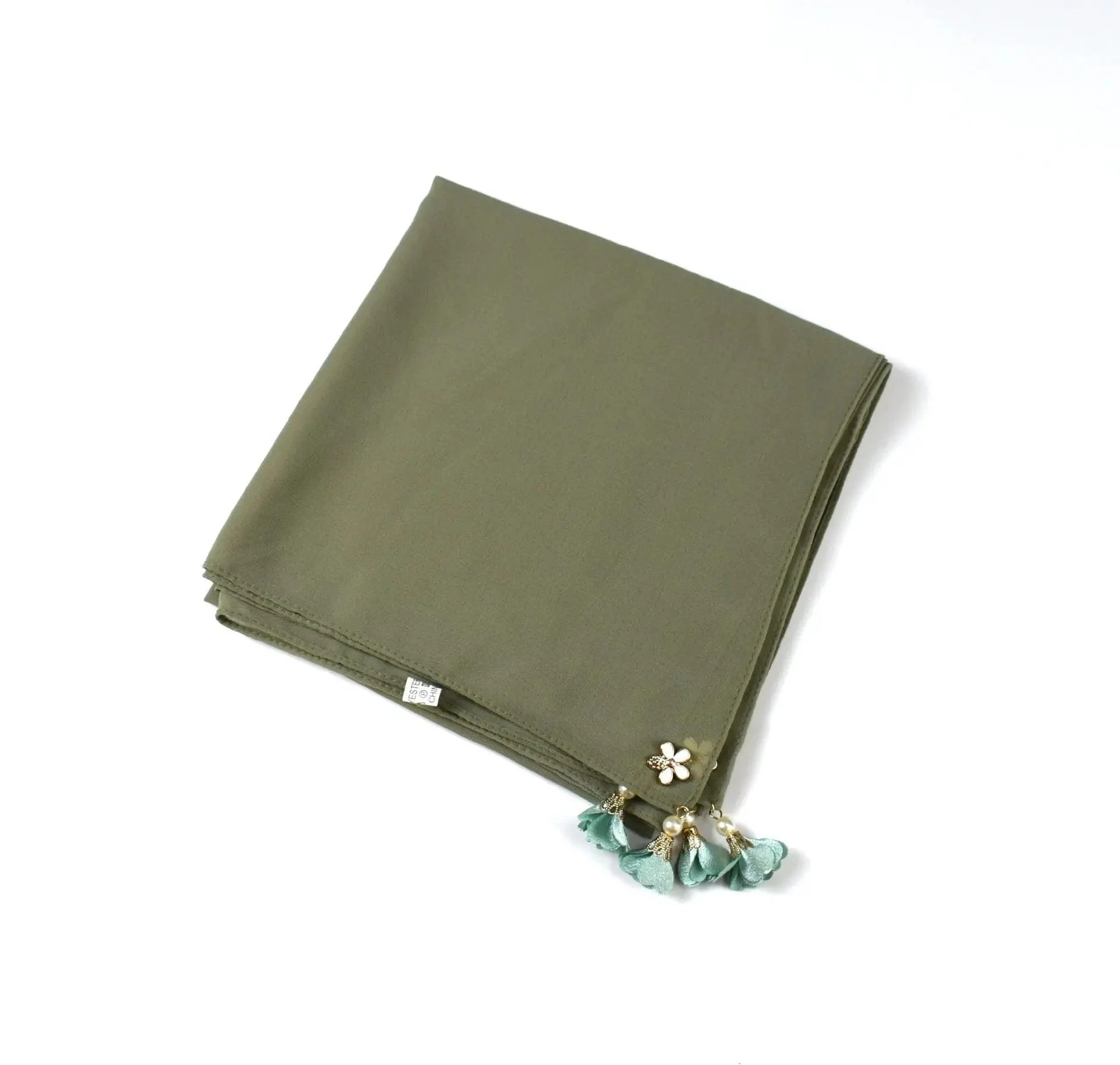Pearl chiffon square hijab scarf (MH030) - Image 11