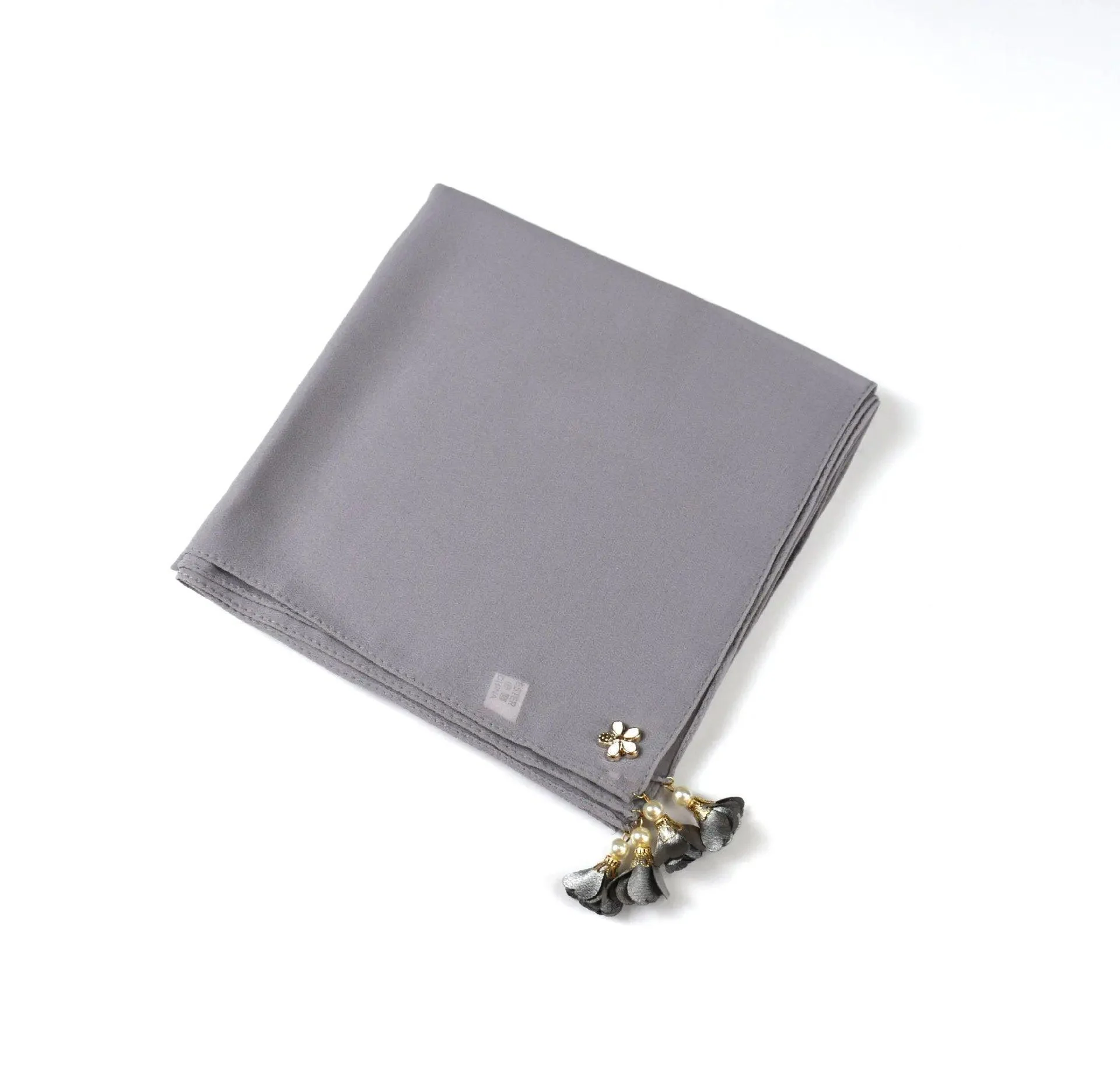Pearl chiffon square hijab scarf (MH030) - Image 13