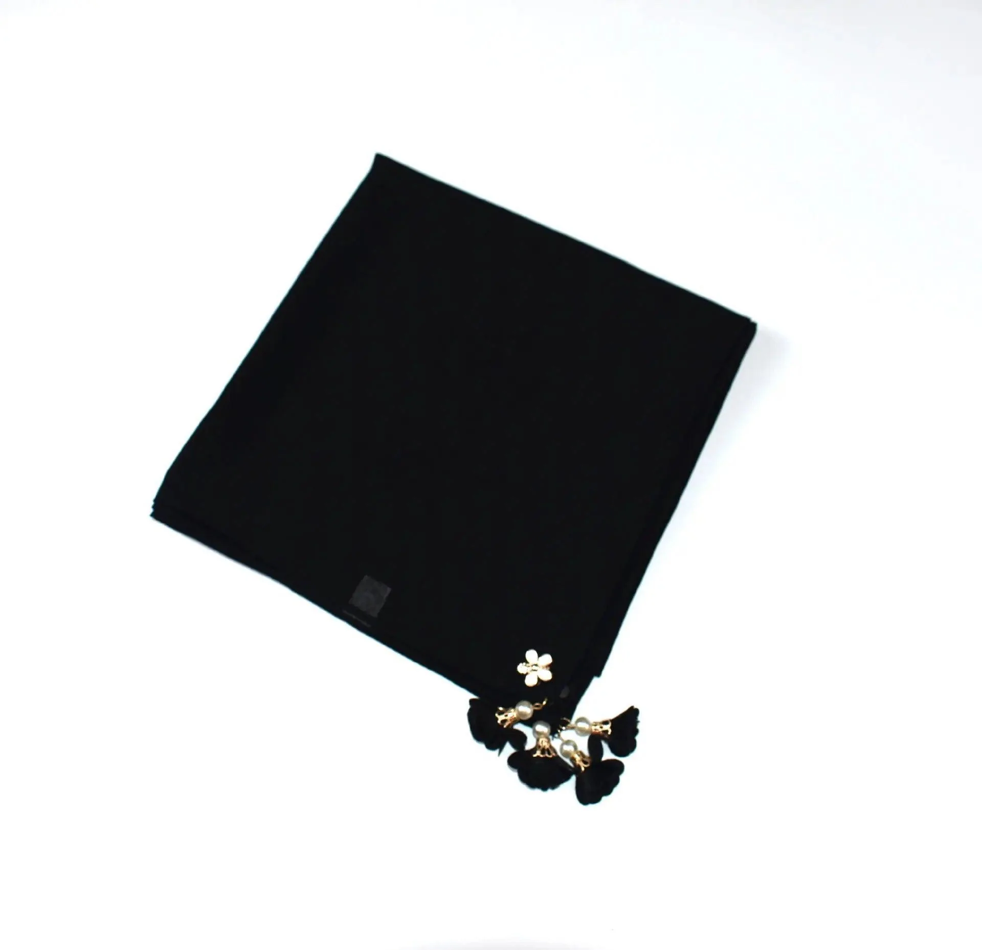 Pearl chiffon square hijab scarf (MH030) - Image 6