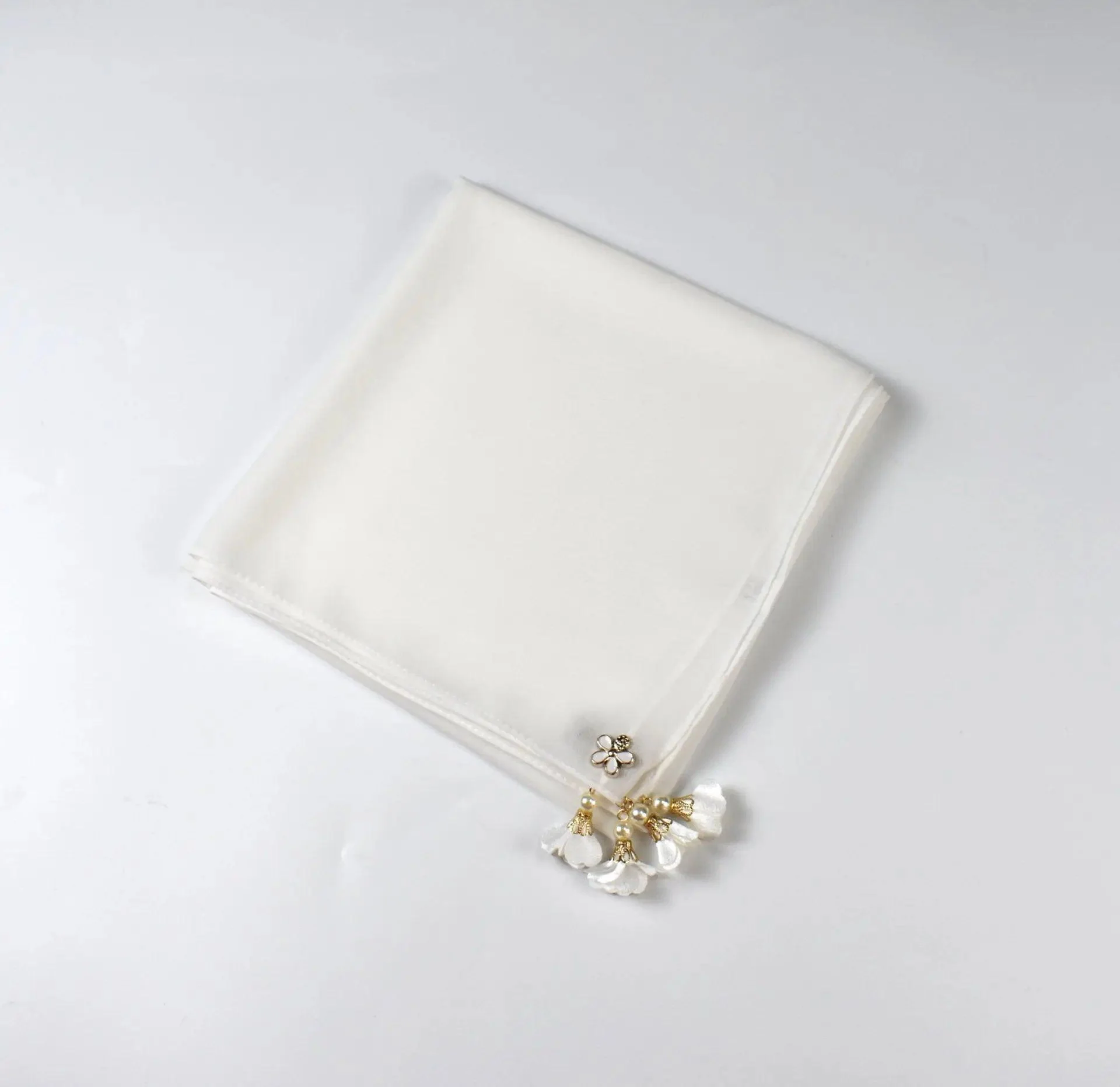 Pearl chiffon square hijab scarf (MH030) - Image 7