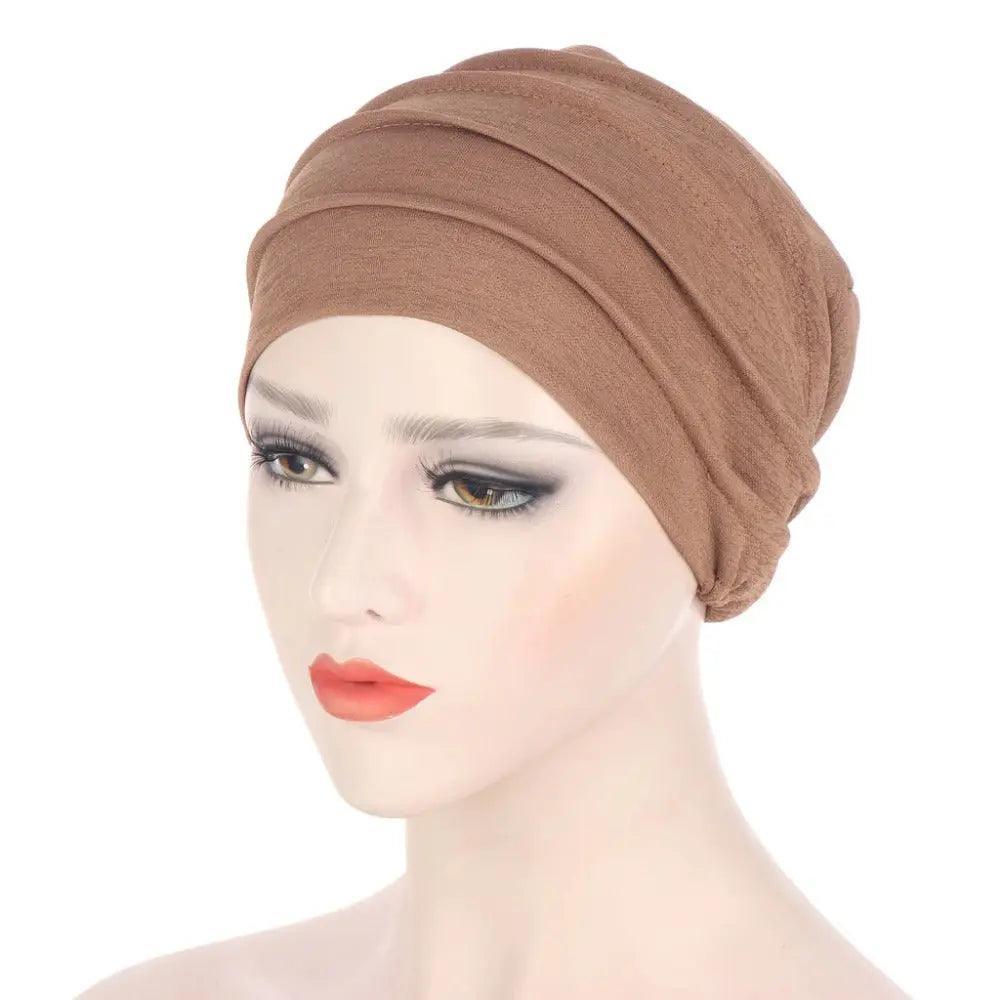 Solid Color Slub Cotton Undercap Hijab (MH031) - Image 14
