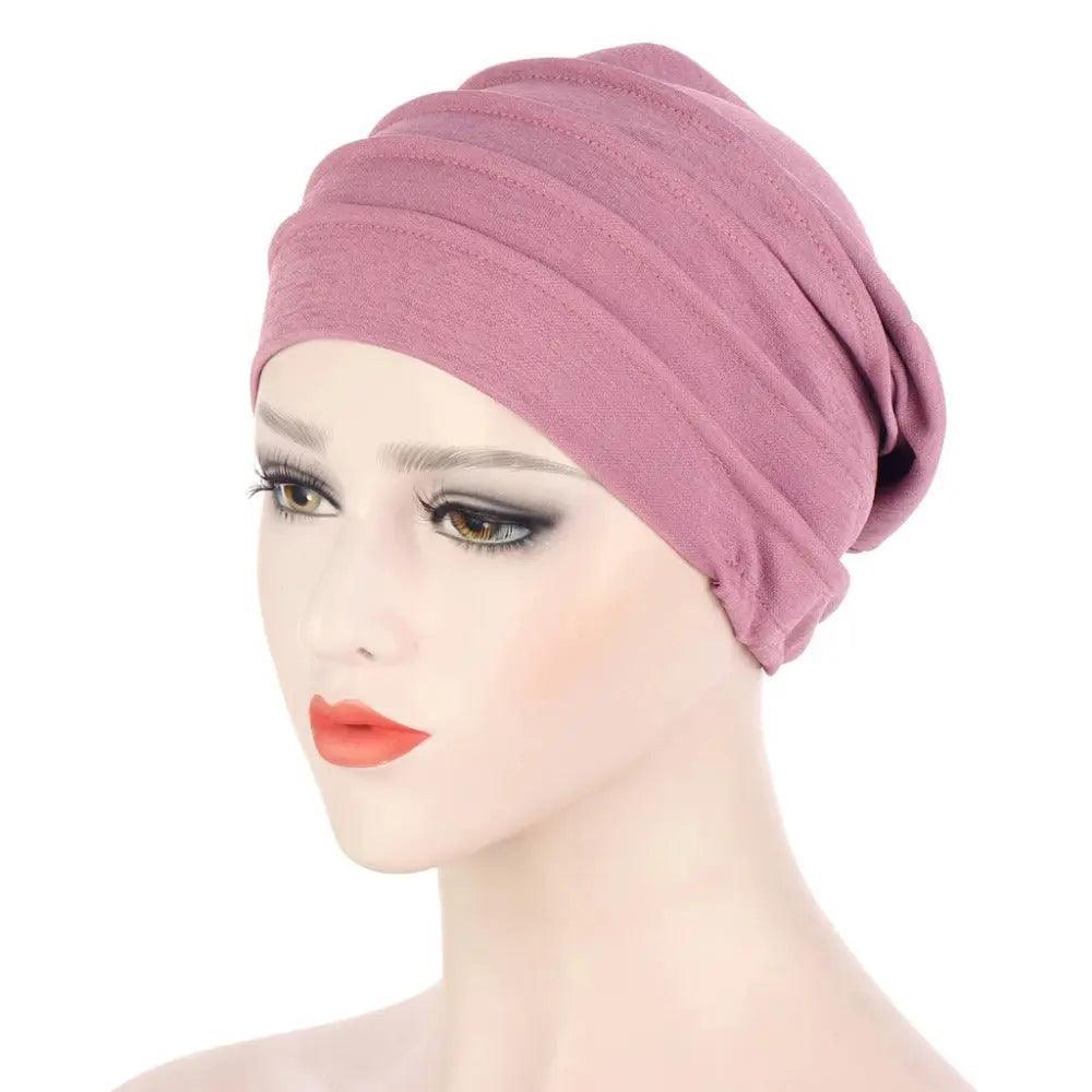 Solid Color Slub Cotton Undercap Hijab (MH031) - Image 21