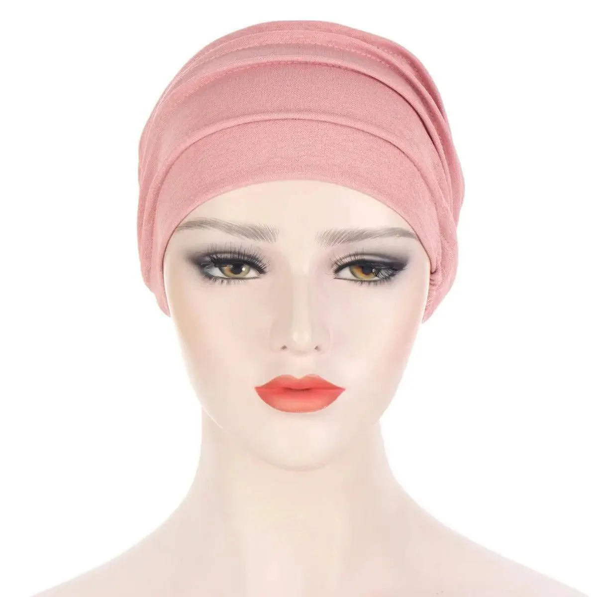 Solid Color Slub Cotton Undercap Hijab (MH031) - Image 3
