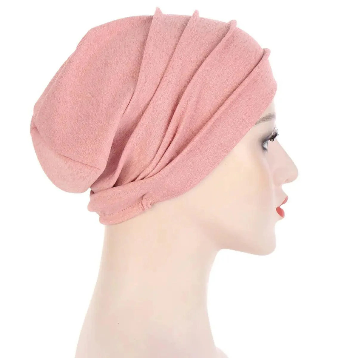 Solid Color Slub Cotton Undercap Hijab (MH031) - Image 4