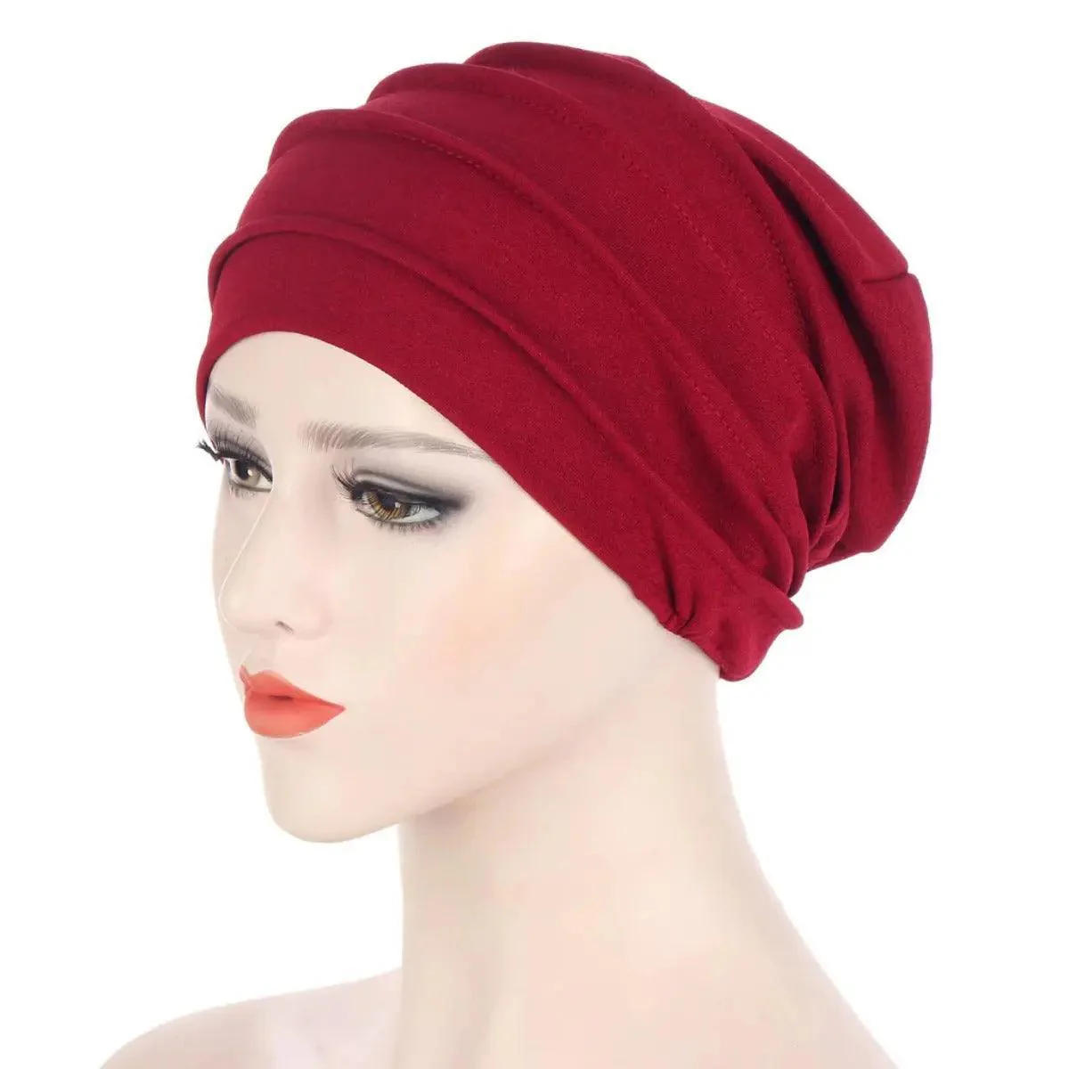 Solid Color Slub Cotton Undercap Hijab (MH031) - Image 9