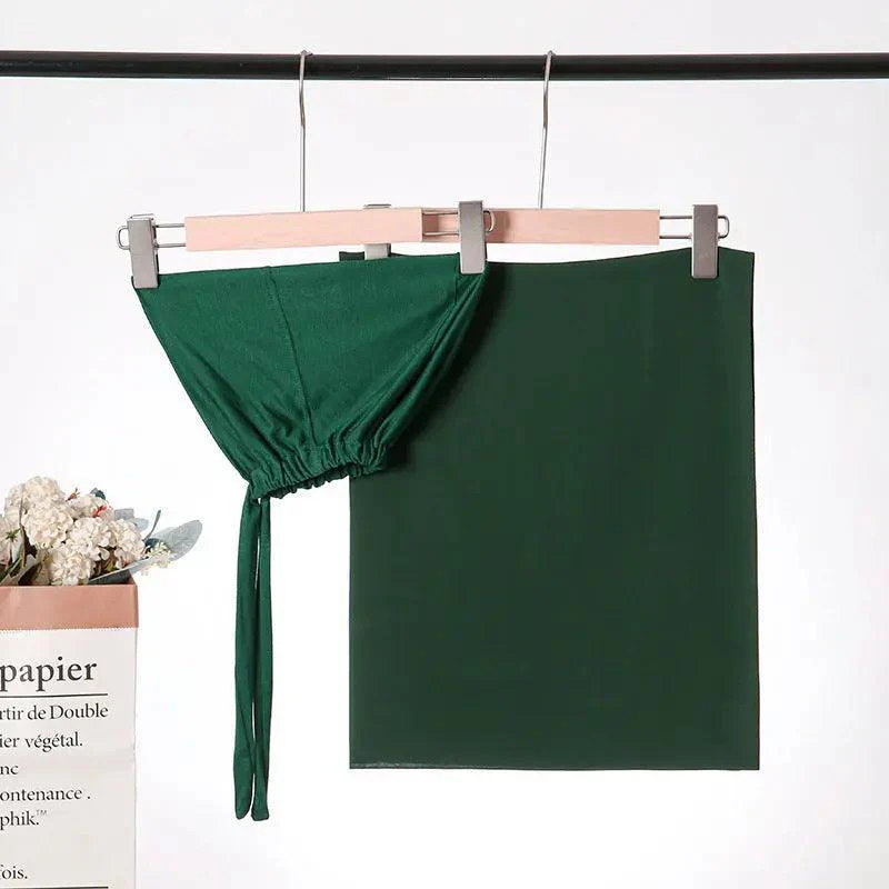 Chiffon Hijab with Cord Base Cap 2pcs Set (MH037) - Image 12
