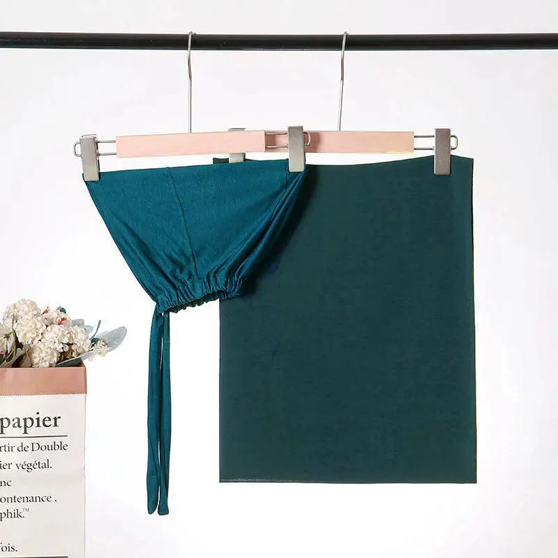 Chiffon Hijab with Cord Base Cap 2pcs Set (MH037) - Image 14
