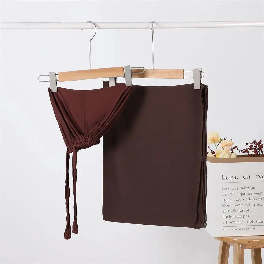 Chiffon Hijab with Cord Base Cap 2pcs Set (MH037) - Image 15