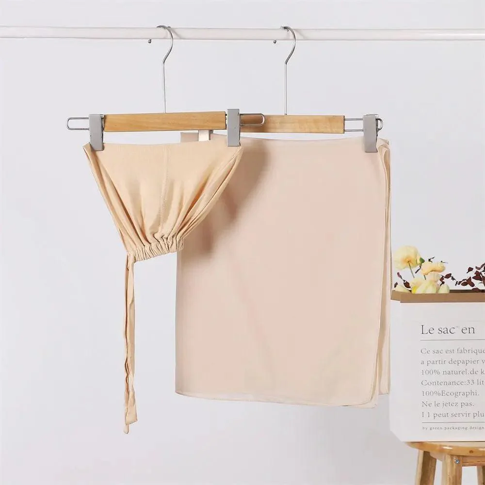 Chiffon Hijab with Cord Base Cap 2pcs Set (MH037) - Image 23