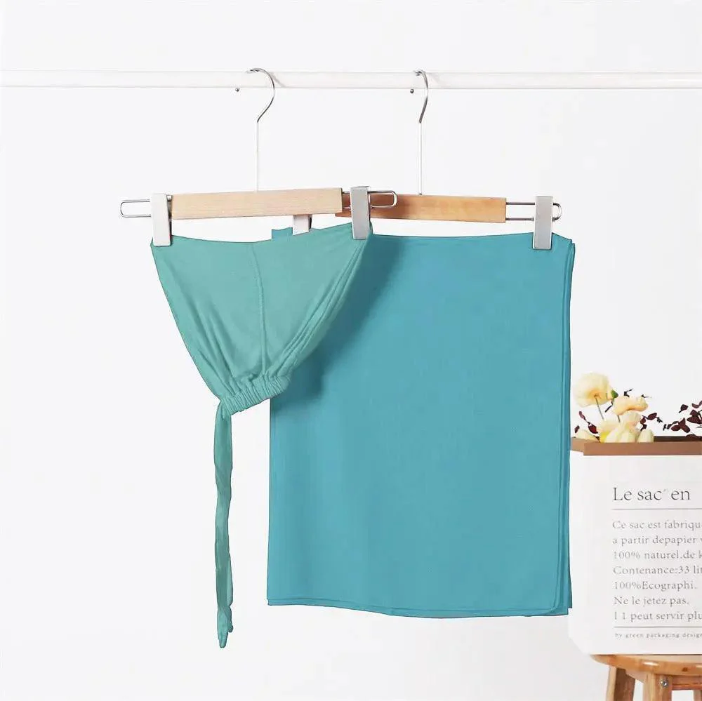 Chiffon Hijab with Cord Base Cap 2pcs Set (MH037) - Image 28