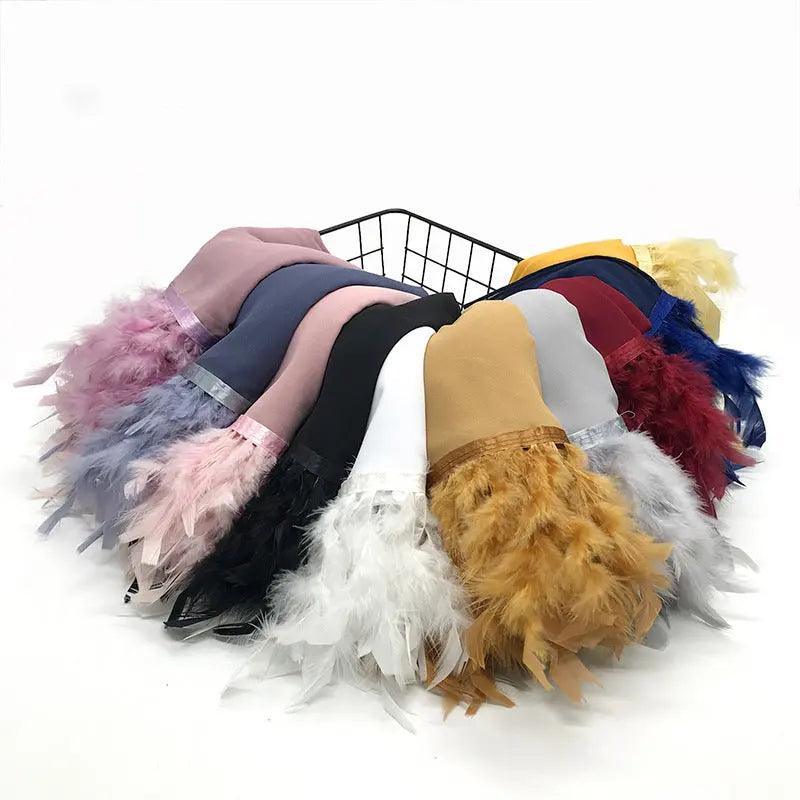 Chiffon Scarves Feather Scarf Hijab (MH039) - Image 5