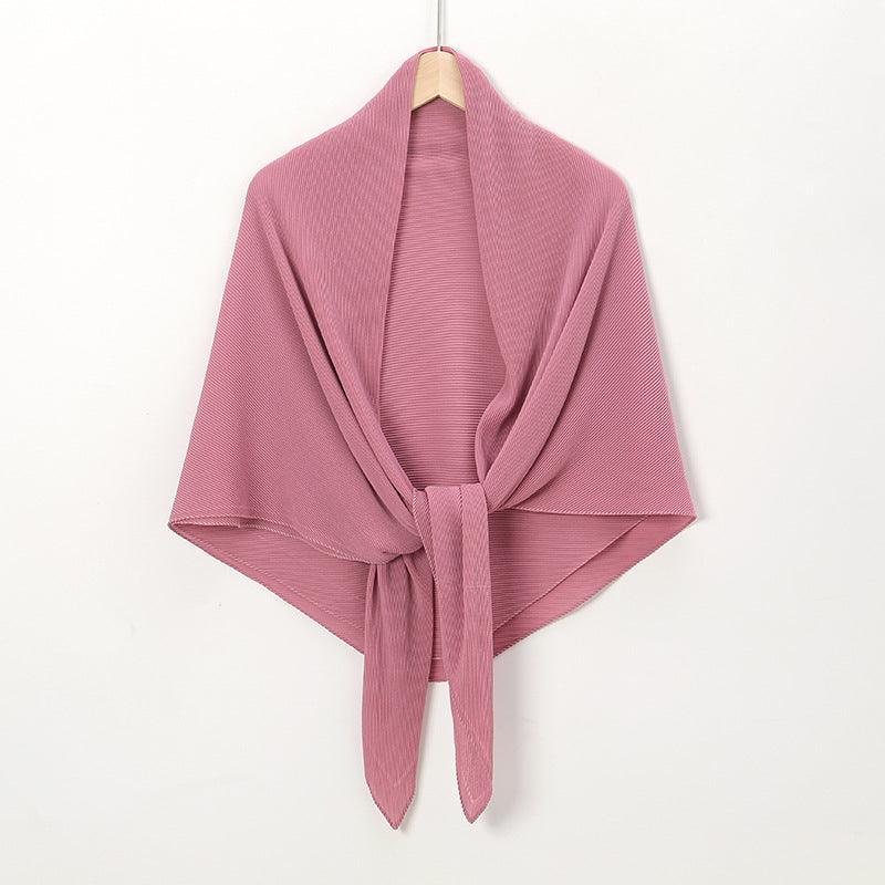 Solid Color Crinkle Chiffon Hijab - Lightweight Scarf for Women (MH040) - Image 12