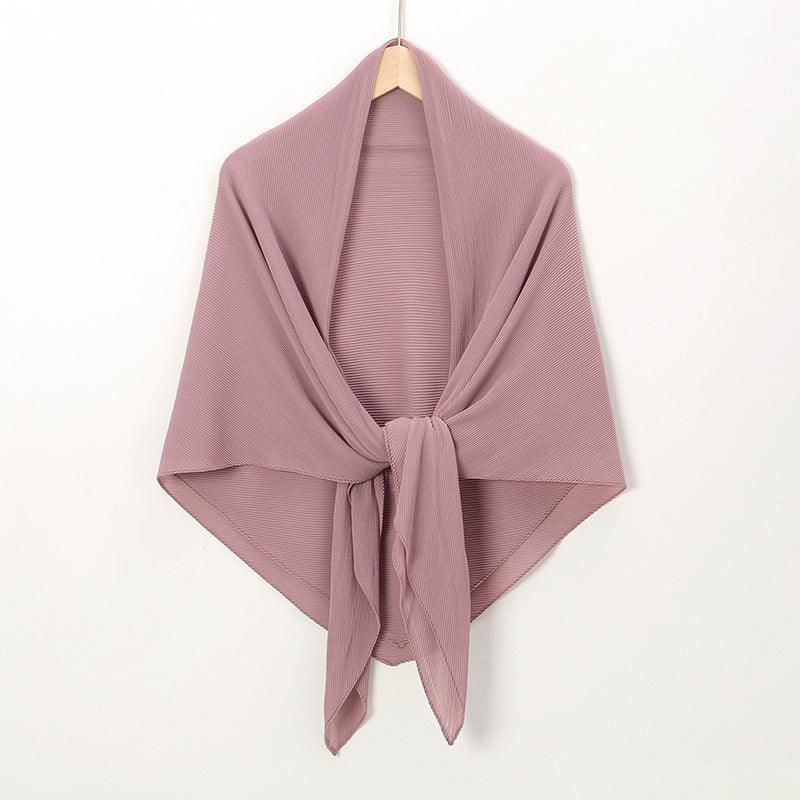 Solid Color Crinkle Chiffon Hijab - Lightweight Scarf for Women (MH040) - Image 13