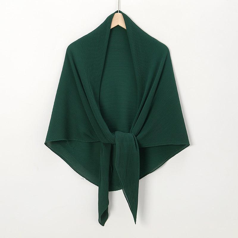 Solid Color Crinkle Chiffon Hijab - Lightweight Scarf for Women (MH040) - Image 17