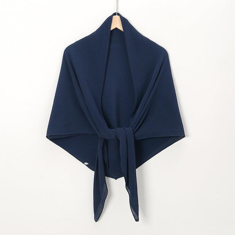 Solid Color Crinkle Chiffon Hijab - Lightweight Scarf for Women (MH040) - Image 21