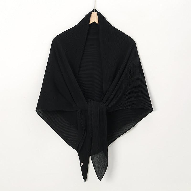 Solid Color Crinkle Chiffon Hijab - Lightweight Scarf for Women (MH040) - Image 22