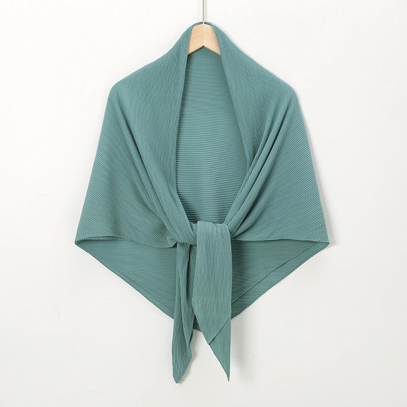 Solid Color Crinkle Chiffon Hijab - Lightweight Scarf for Women (MH040) - Image 24