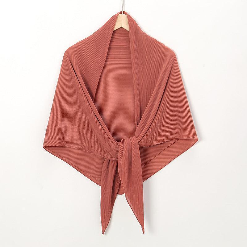 Solid Color Crinkle Chiffon Hijab - Lightweight Scarf for Women (MH040) - Image 4
