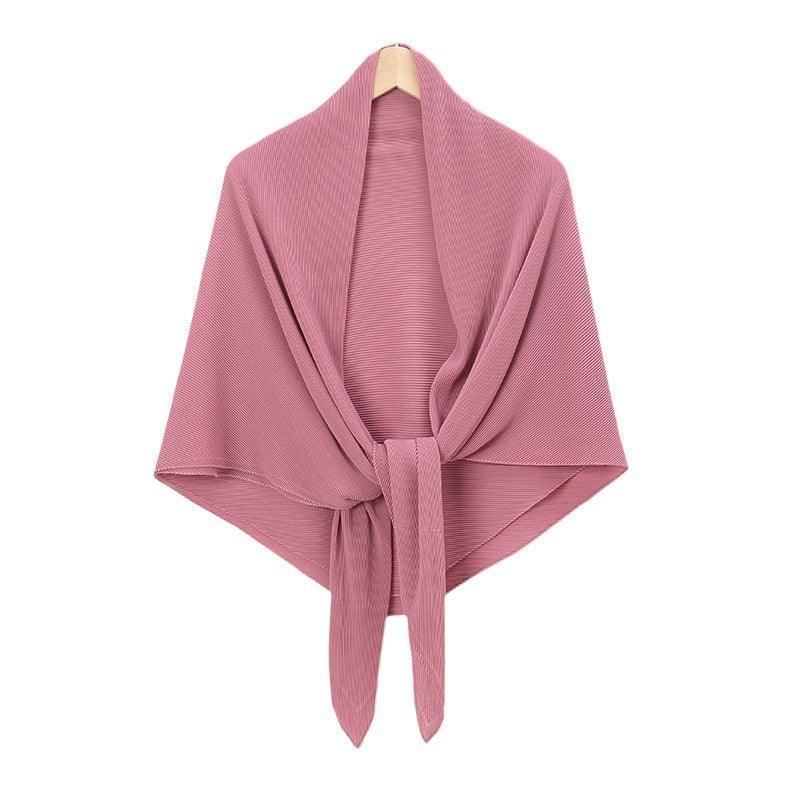 Solid Color Crinkle Chiffon Hijab - Lightweight Scarf for Women (MH040) - Image 5