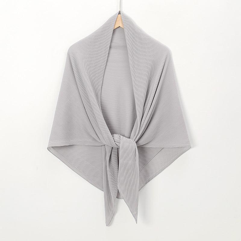 Solid Color Crinkle Chiffon Hijab - Lightweight Scarf for Women (MH040) - Image 6