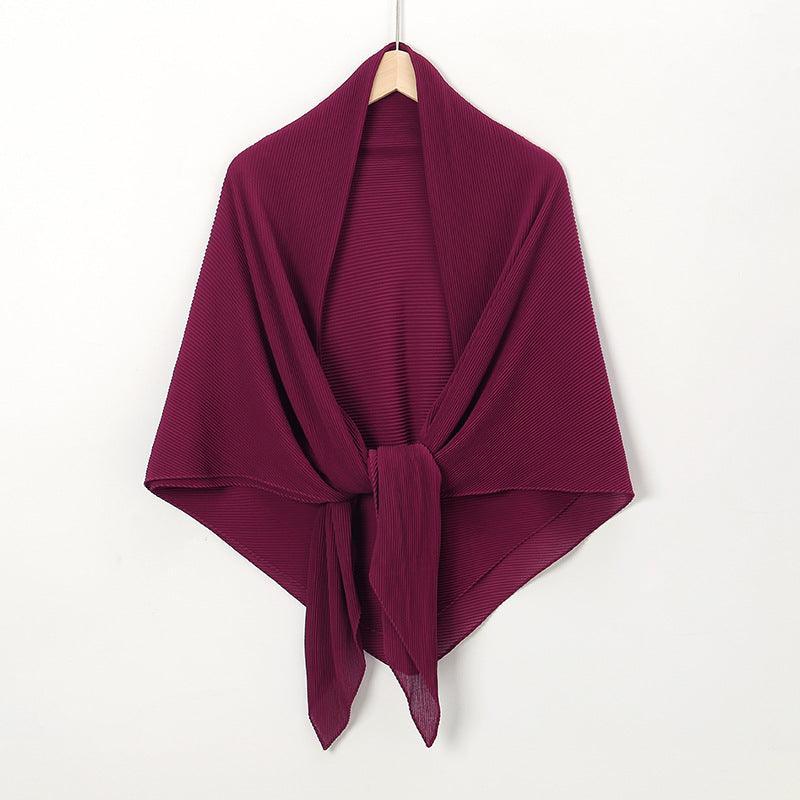 Solid Color Crinkle Chiffon Hijab - Lightweight Scarf for Women (MH040) - Image 8
