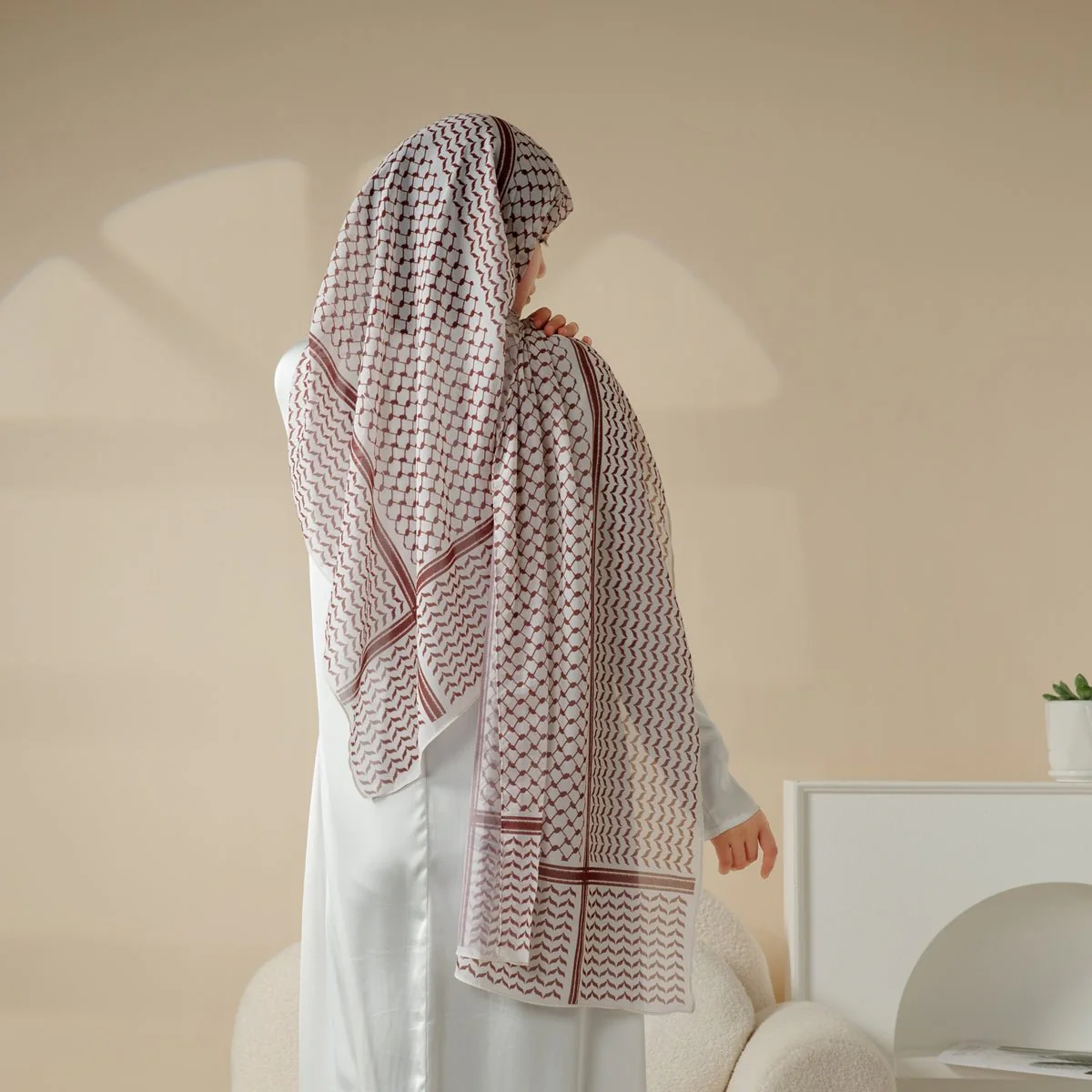 Chiffon Keffiyeh Hijab (MH045) - Image 3