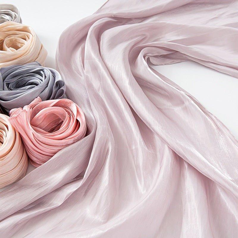 Solid Color Thin Plain Satin Long Hijab (MH051) - Image 16