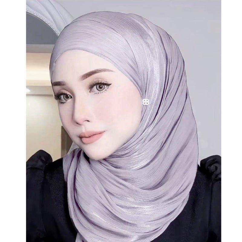 Solid Color Thin Plain Satin Long Hijab (MH051) - Image 4