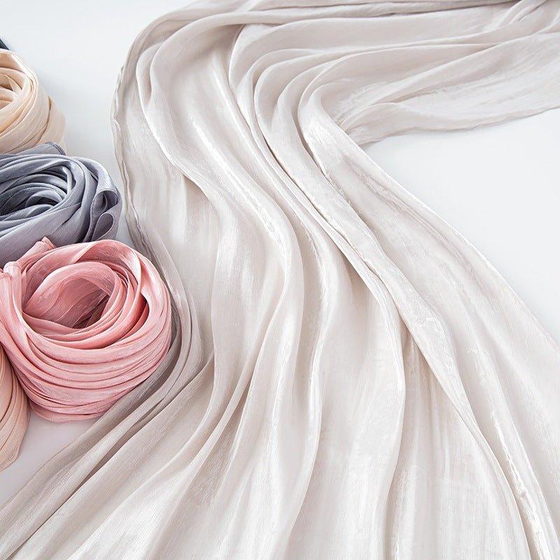 Solid Color Thin Plain Satin Long Hijab (MH051) - Image 6