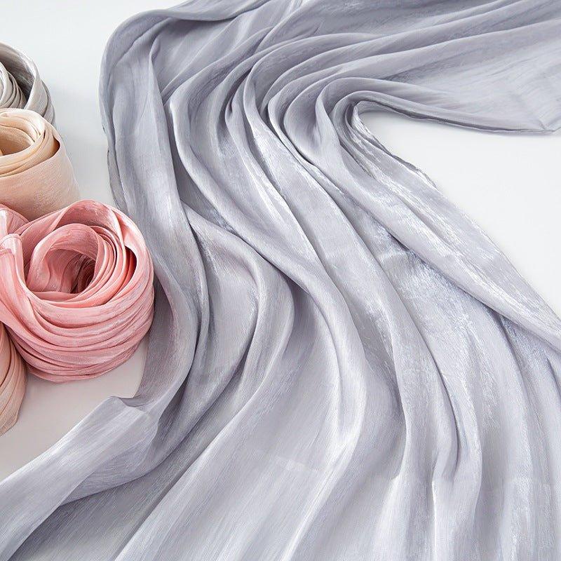 Solid Color Thin Plain Satin Long Hijab (MH051) - Image 8