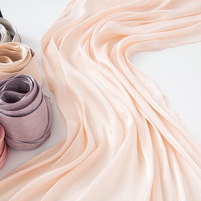 Solid Color Thin Plain Satin Long Hijab (MH051) - Image 9