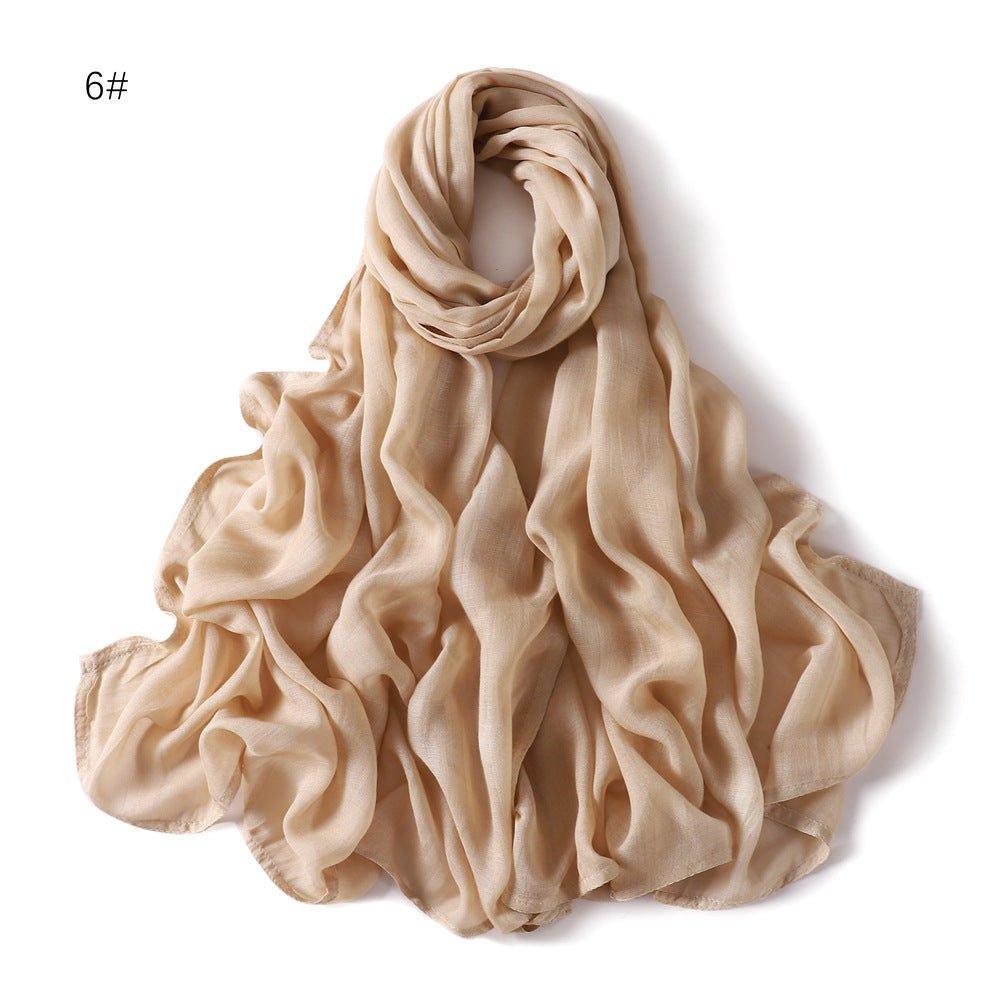 MH054 Rayon Solid Color Wide Brim Hijab - Image 10