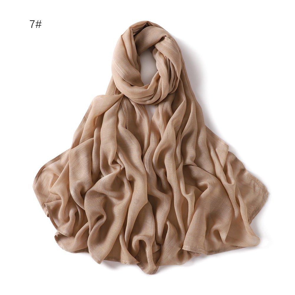 MH054 Rayon Solid Color Wide Brim Hijab - Image 11