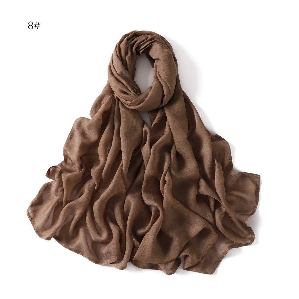 MH054 Rayon Solid Color Wide Brim Hijab - Image 12